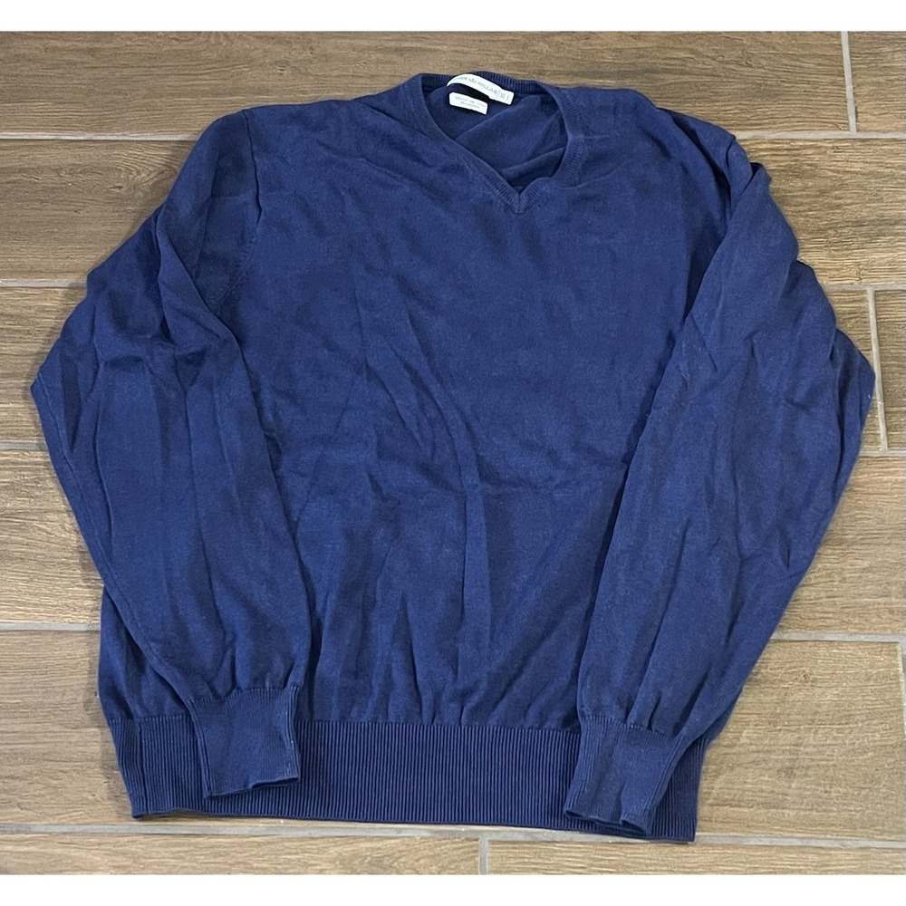 PETER MILLAR Men's Golf Pullover Sweater Size XL Silk Cotton Cashmere Navy